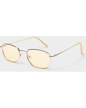 Simon's Daisy Rectangular Sunglasses - Natural