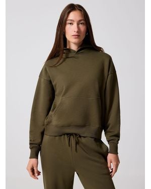 I.FIV5 Organic Cotton Fleece Jersey Hoodie - Green