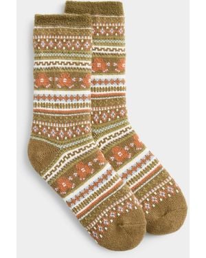 Simon's Gingerbread Man Plush Socks Christmas Collection - Natural