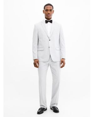Le 31 Stretch Piqué Suit Berlin Fit - White