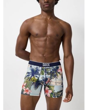 Saxx Underwear Co. 5" Tropical Boxer Brief Volt - Blue