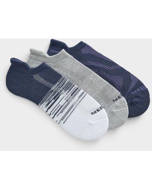 Merrell Patterned Padded Ped Socks 3 - Blue