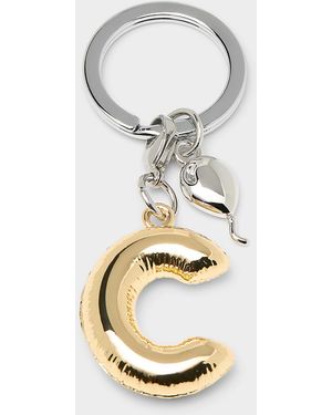 Simon's Inflatable Letter Charm Key Ring - White