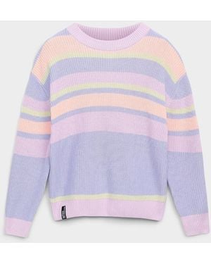 Notice The Reckless Sorbet Stripes Sweater - White