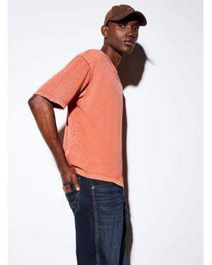 Le 31 Distressed Worn Jersey T - Blue