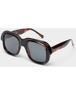 Dries Van Noten Oversized Aviator Sunglasses - Brown