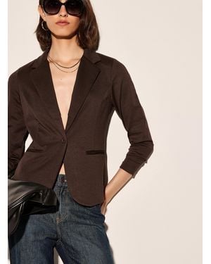 Ichi Supple Cinched Blazer - Black