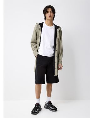 Rains Long Minimalist Raincoat - White