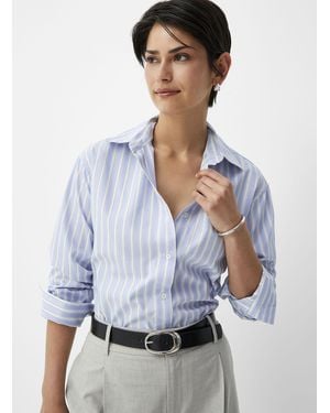Contemporaine Oversized Striped Shirt - White