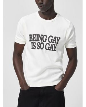 Carne Bollente Being Gay Waffled T - Grey