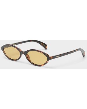 Komono Doris Slim Oval Sunglasses - Grey