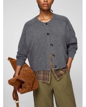 Vanessa Bruno Douve Pure Merino Wool Cardigan - Grey