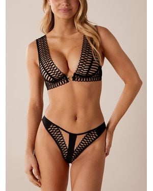 LIVY Jazz Guipure Plunge Bra - Black
