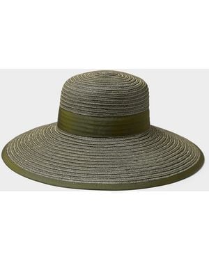 Simon's Sheer Stripe Hemp Hat Exclusive Collection From Italy - Green