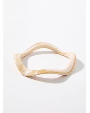 Simon's Wavy Bangle - White