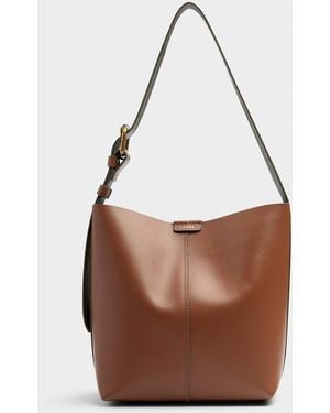 Soeur Saudade Belt Strap Small Brown Bucket Bag