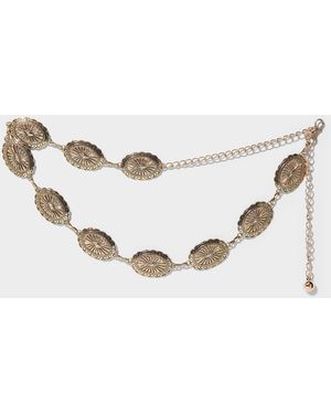 Simon's Openwork Medallion Belt - Natural