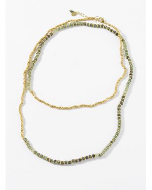 Diaperis Malachite Necklace - White