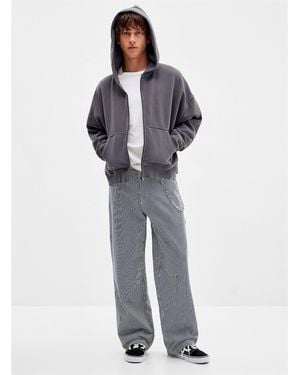 Dickies Hickory Stripe Carpenter Pant Loose Fit - Blue
