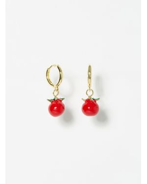 Simon's Tomato Small Hoops - Red