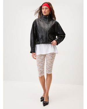 Twik Lace Capri - Black