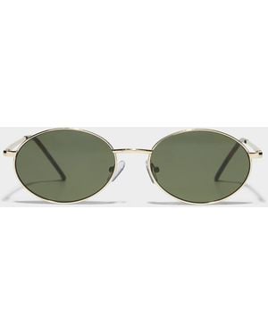 Simon's Leo Oval Sunglasses - Green