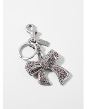 COACH Knot Insert Charm Keychain - White