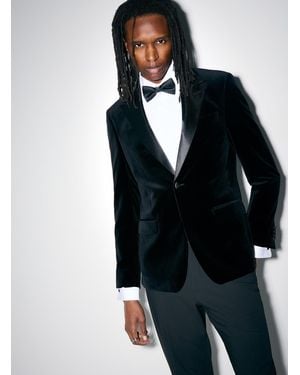Le 31 Black Velvet Tuxedo Jacket Organic Cotton Velvet By Pontoglio Stockholm Fit