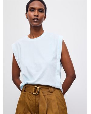 Sessun Orlando Casual Light Blue Cami - White