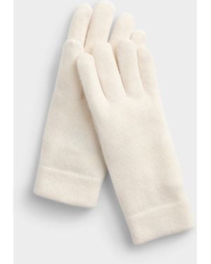 Simon's Pure Cashmere Solid Gloves - Natural