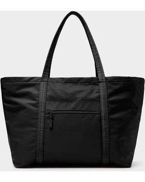 Simon's Luxury Fabric Weekender Bag - Black