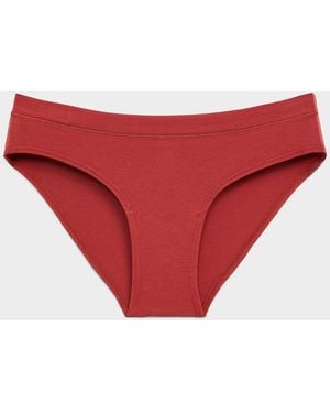 Miiyu Stretch Essential Bikini Panty Organic Cotton And Tm Modal - Red