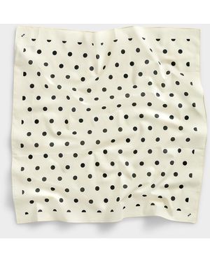Mads Nørgaard Small Black And White Dotted Scarf
