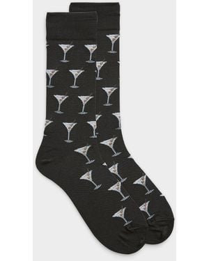 Hot Sox Martini Socks - Black