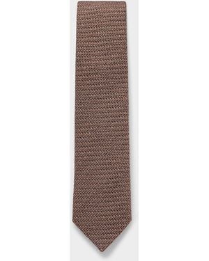Le 31 Textured Knit Tie Exclusive Collection From Italy - Brown