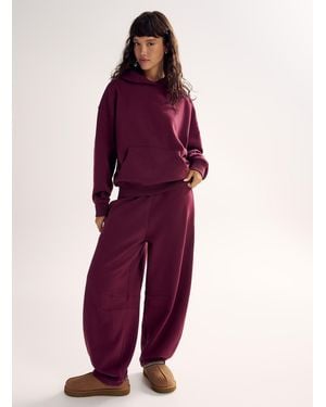 Miiyu Fleece Underside Barrel Lounge Pant - Purple