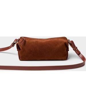Simon's Small Rectangular Crossbody Bag - Brown