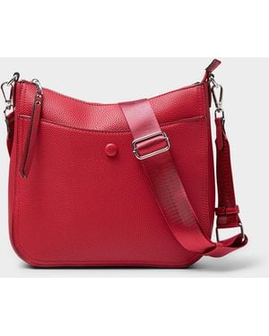 Simon's Metallic Detail Crossbody Bag - Red