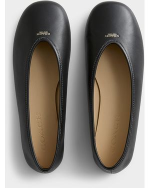 COACH Houston Leather Ballet Flats Women - Black