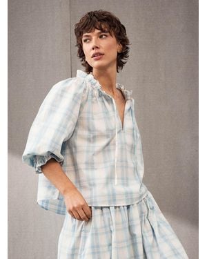 Skall Studio Newmoon Poplin Blouse - Blue