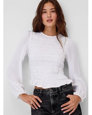 ONLY Smocked Puff - White