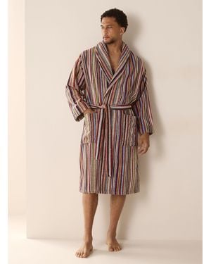 Paul Smith Signature Stripe Terry Bathrobe - Multicolour