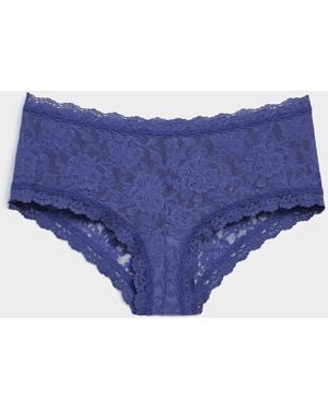 Hanky Panky Pure Lace Boyshort Nylon - Blue