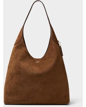 COACH Brooklyn Square Suede Tote Bag - Brown