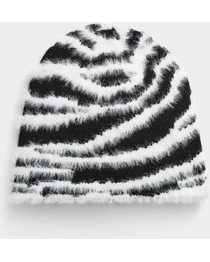 Simon's Striped Chenille Tuque - Grey