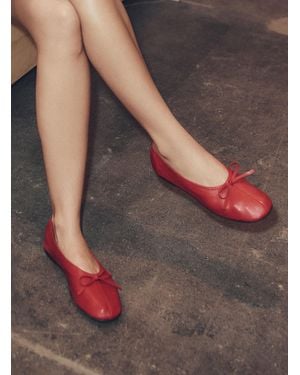Flattered Blaise Supple Leather Ballet Flats Women - Red