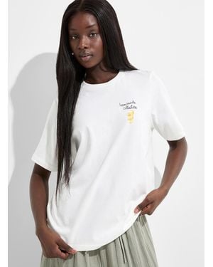Vero Moda Printed 100% Organic Cotton Loose T - White