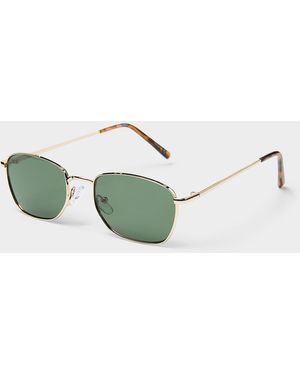 Simon's Daisy Rectangular Sunglasses - Green