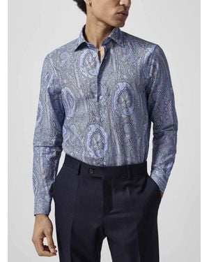 Etro Blue Paisley Shirt