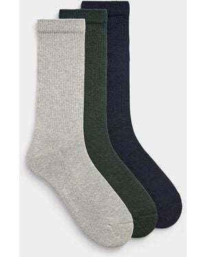 Le 31 Padded Stretch Ribbed Socks - Blue